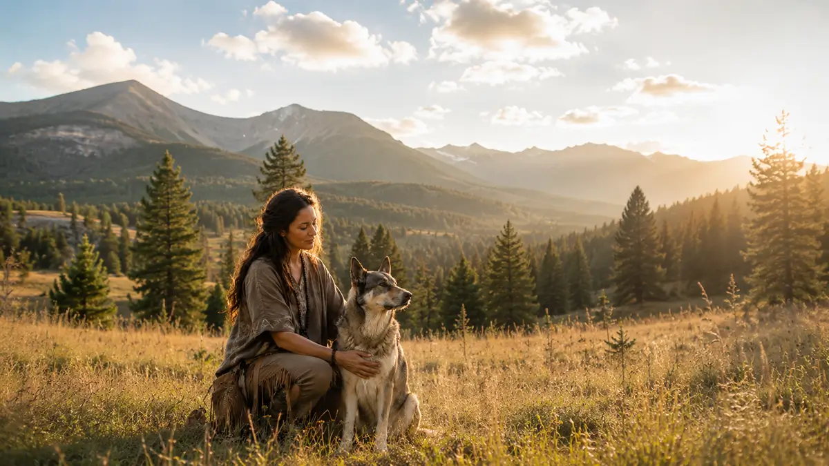 Mensch und Hund gemeinsam in der Natur