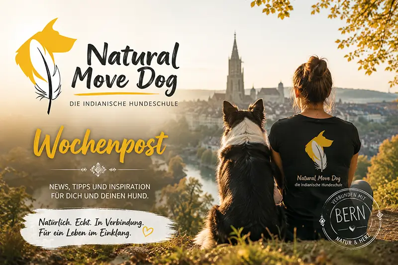 Olivia mit Hund unterwegs